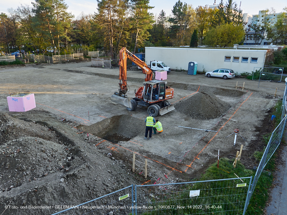 14.11.2022 - Baustelle an der Quiddestraße Haus für Kinder in Neuperlach